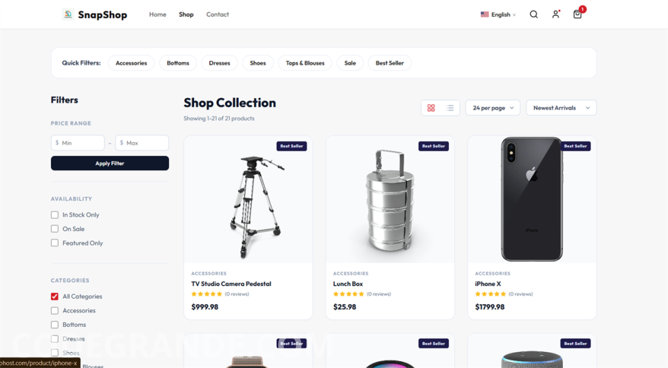 Full-Stack eCommerce Platform Source Code with Admin Dashboard & AI Translation